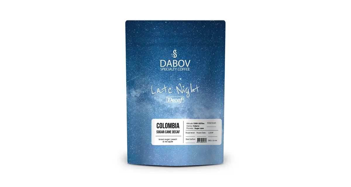 Colombia Late-Night Decaf: Kafe specialitet pa kafeinë, për çdo orë të ditës